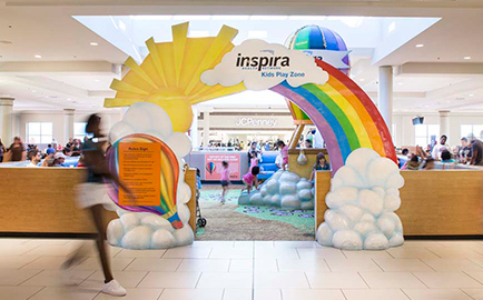 A children's play area sponsored by Inspira