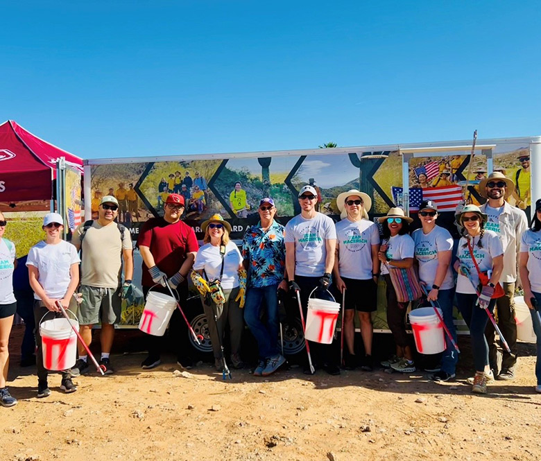 Macerich employees at an Earth Month cleanup event in Arizona
