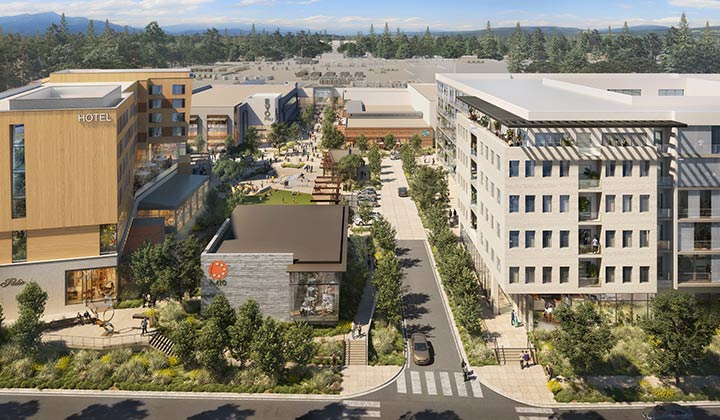 Rendering depicting the proposed redevelopment of Washington Square