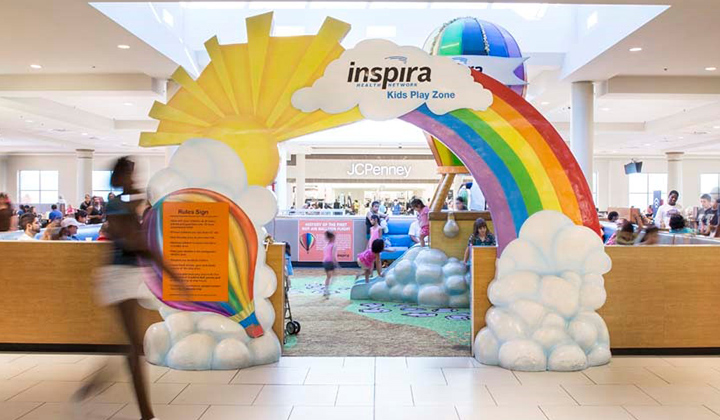 A children's play area sponsored by Inspira