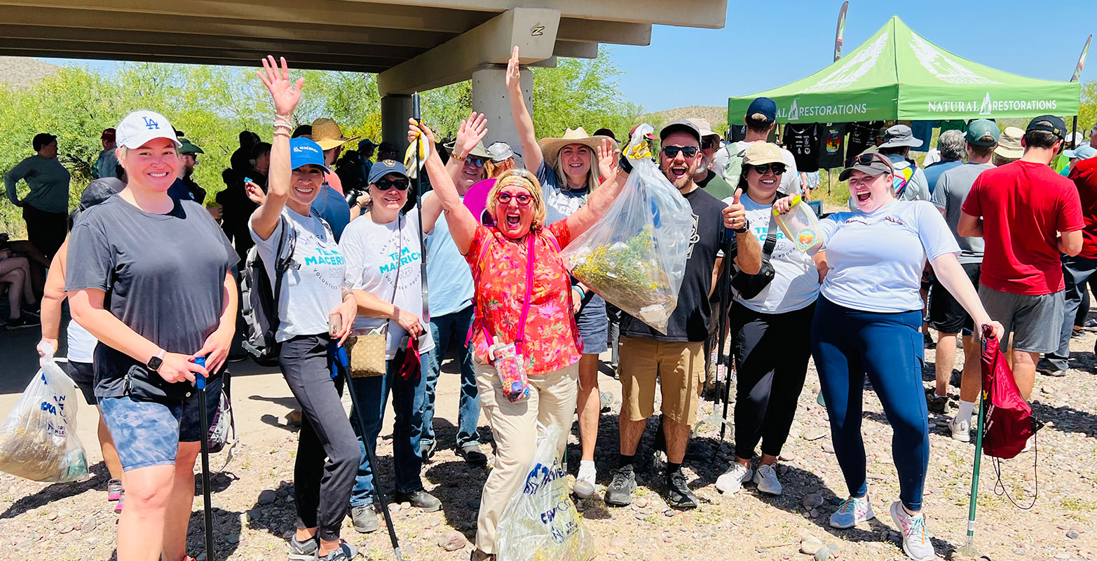 MacImpact Volunteers at an Earth Month clean-up event