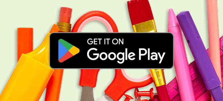 pencil background. Get it on Google play. google play logo.