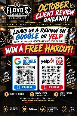 Flyer for haircut review