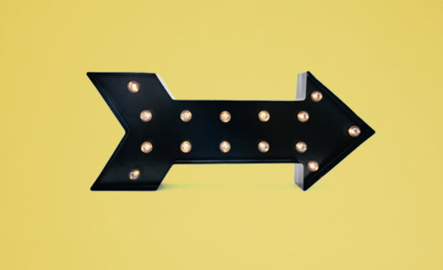 Marquee arrow pointing right