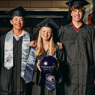 Pinstripes grads