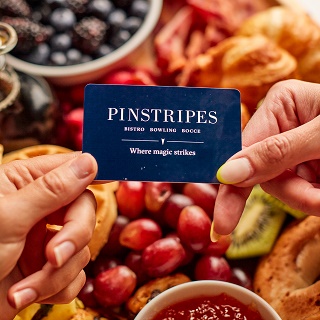 Pinstripes gift card.