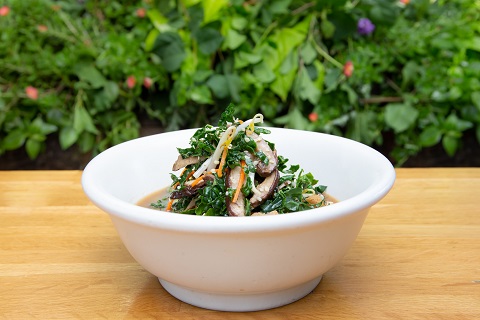 The Winter Immunity Bowl - Lion’s mane mushroom, farro, quinoa, carrot, broccolini, garbanzo bean, edamame, organic kale, garlic broth.