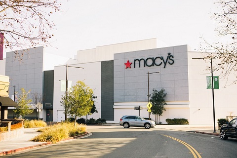 Car in front of Macy's Walnut Creek store.