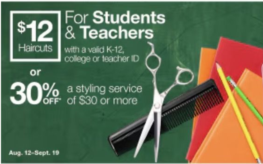 pair of hair cutting sheers with a comb and pencils