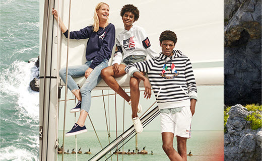Woman and two men on a boat