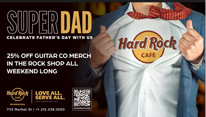 Hard Rock Guitar Co shirts for sale for Father's Day