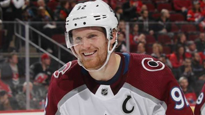 hockey player smiling