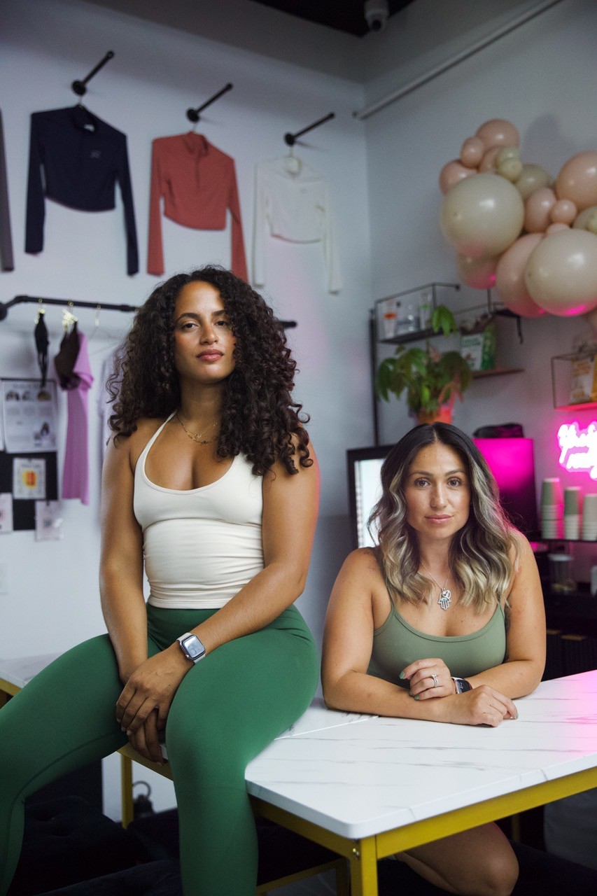 Two women in fitness clothing