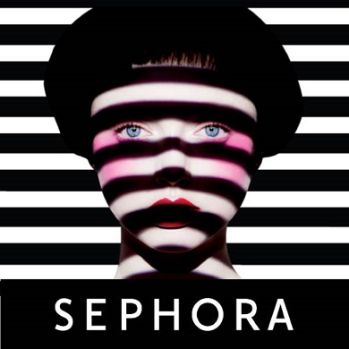 Sephora lady with black stripes