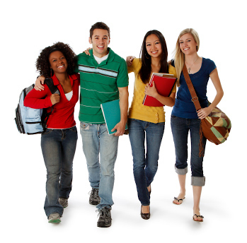 group of teenagers smiling