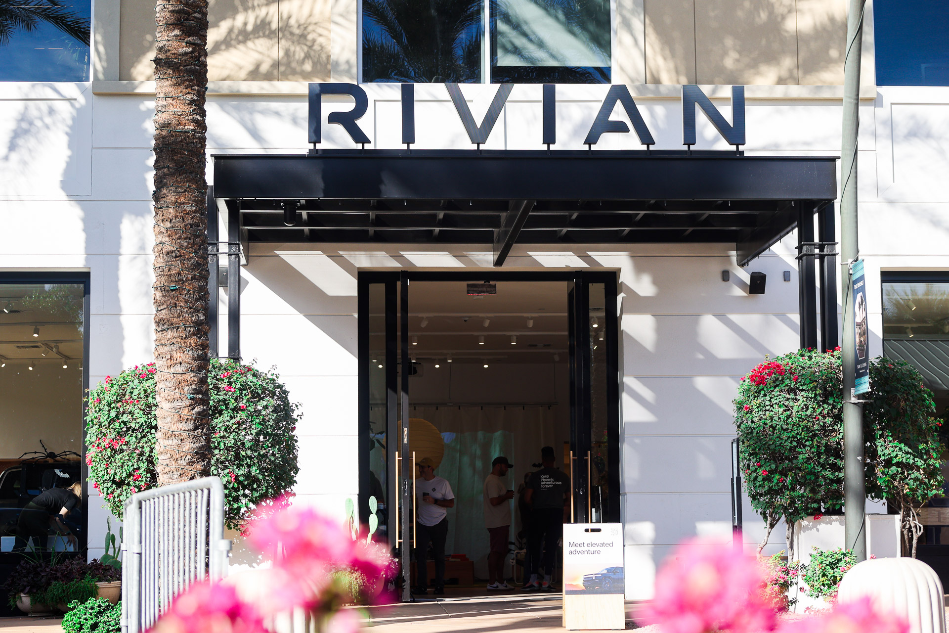 Rivian storefront at Kierland Commons.