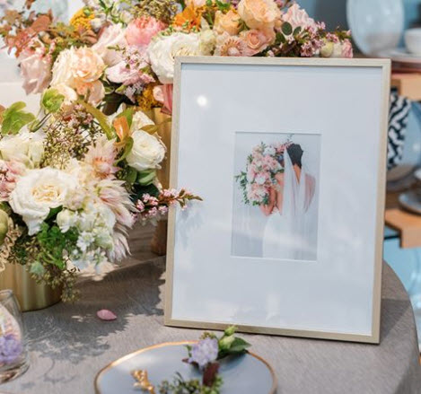 Bridal photo frame