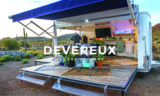 Devereux pop-up trailer in desert