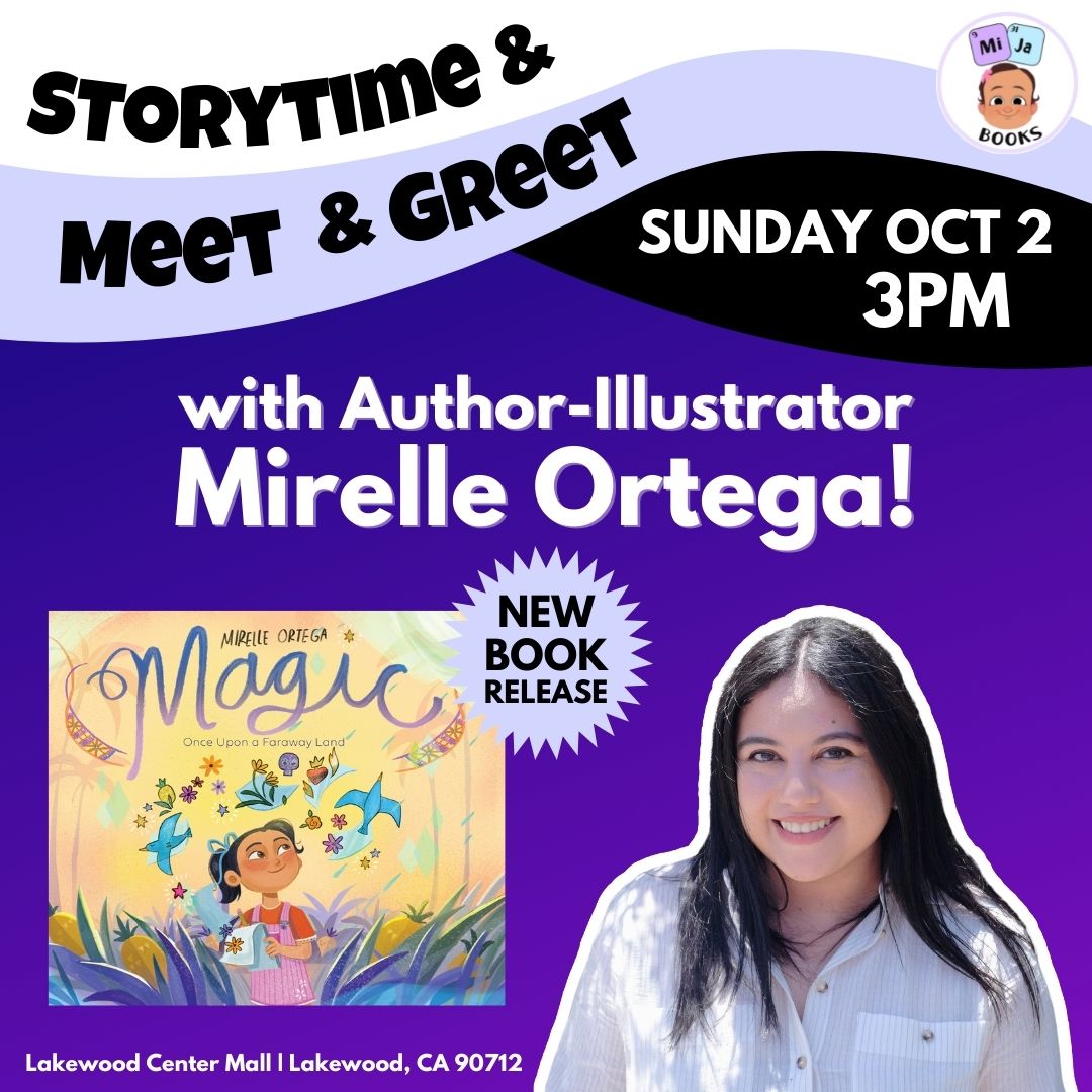 Storytime & Meet & Greet with Author-Illustrator Mirelle Ortega!

Book "Magic"
little girl with birds
a photo of author Mirelle Ortega
