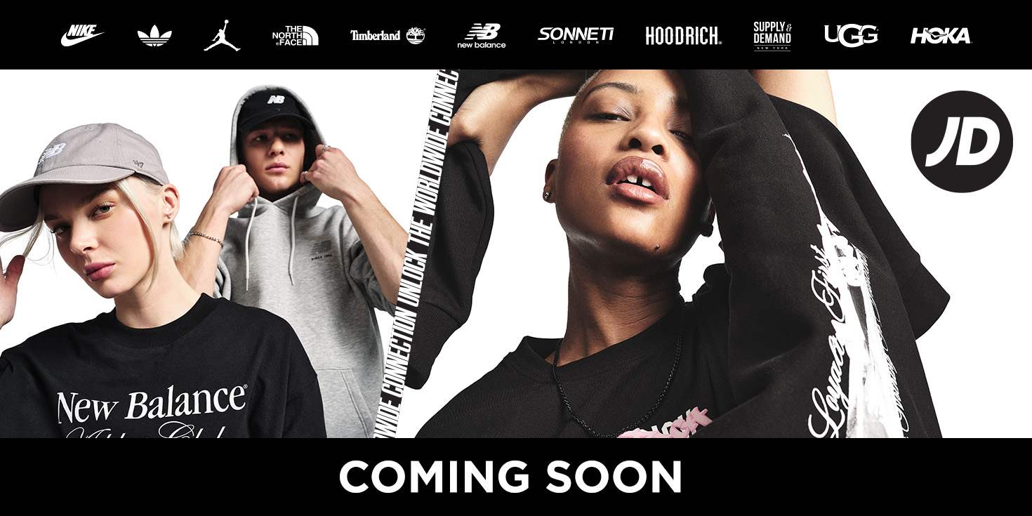 Three models in sporty clothes