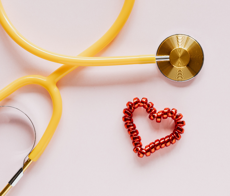 a stethoscope and heart shape