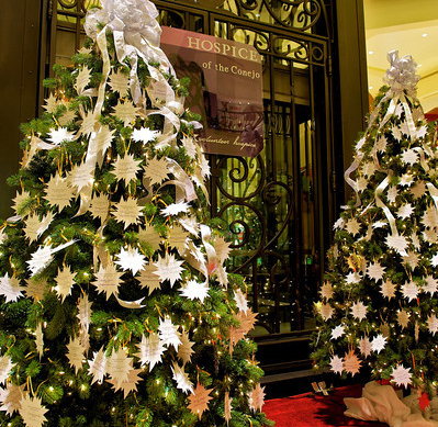 star ornaments on Tree of Life trees at The Oaks