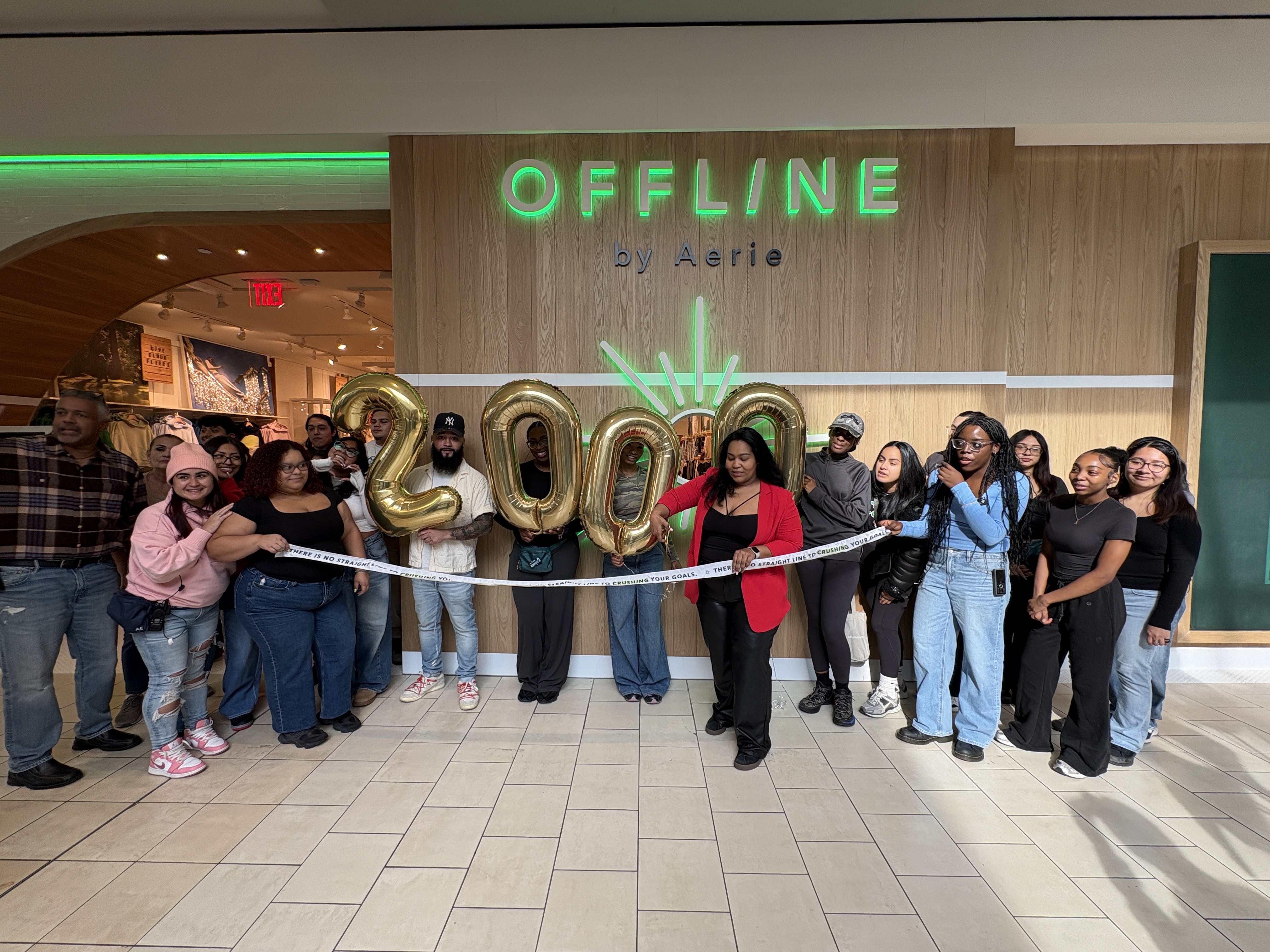 image of the American eagle grand re-opening ribbon cutting