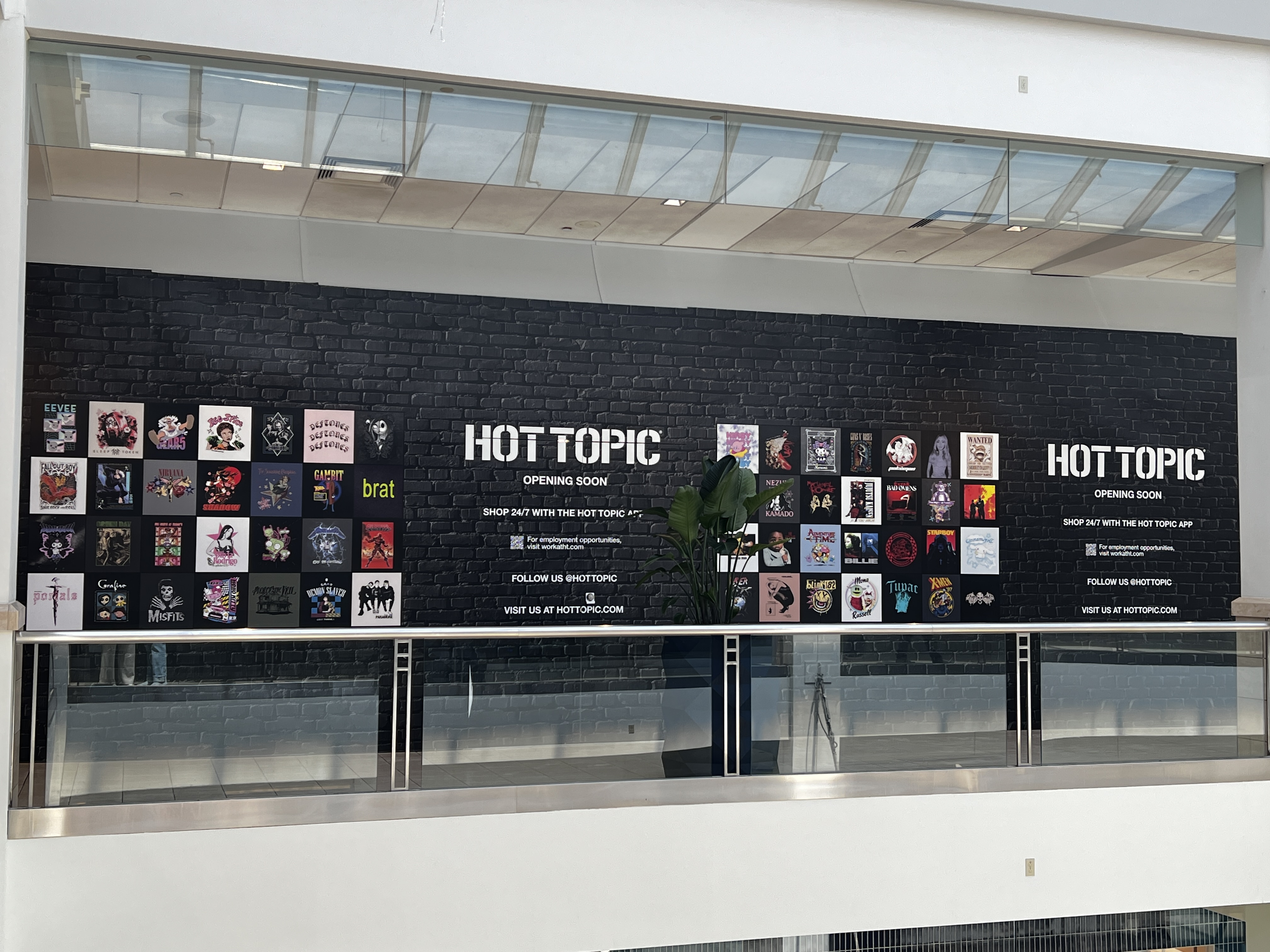 Hot Topic store barricade graphic - coming soon 
