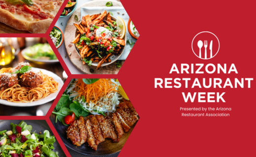 Images of different menu items representing Arizona Restaurant Week.