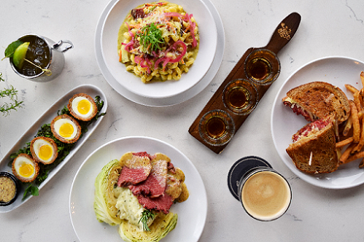Assorted St. Patrick's Day food offerings.