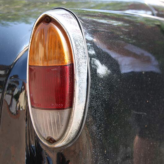 Tail light of an old car