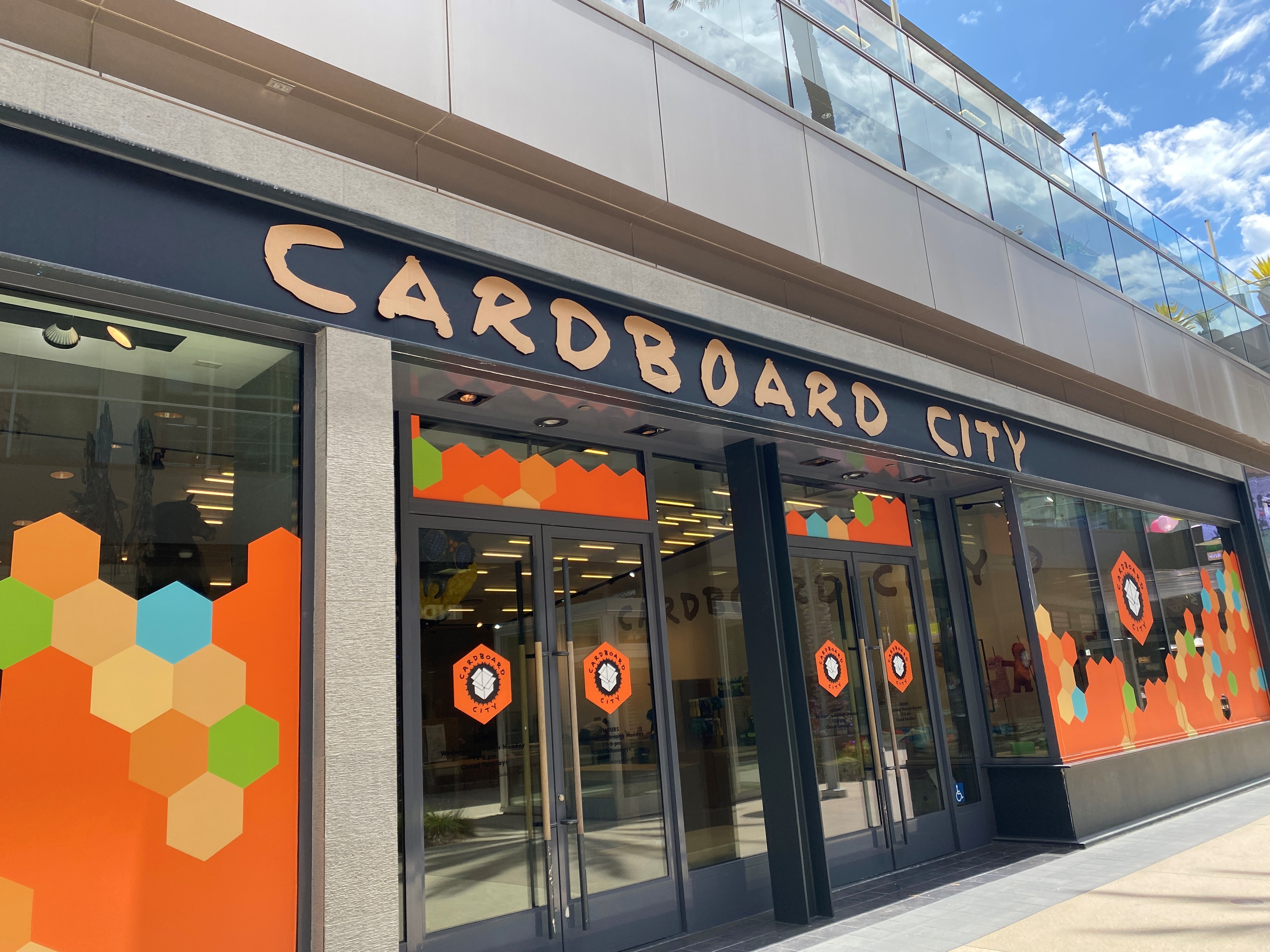 Cardboard city store front