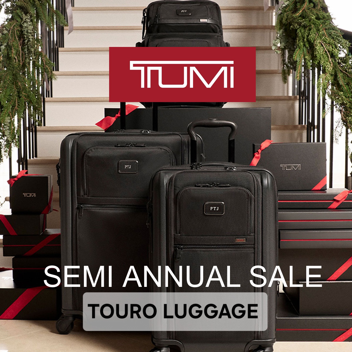 luggage with semi annual sale touro luggage text