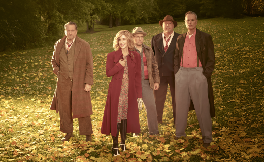 a choral group - featuring 4 men as backup singers to the featuring female blonde singer Allison Krauss