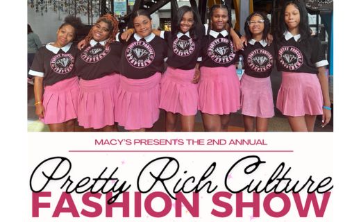 group of young girls posing. macy's presents the 2nd annual pretty rich culture fashion show