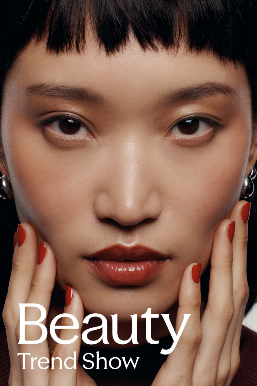 closeup of model. beauty trend show
