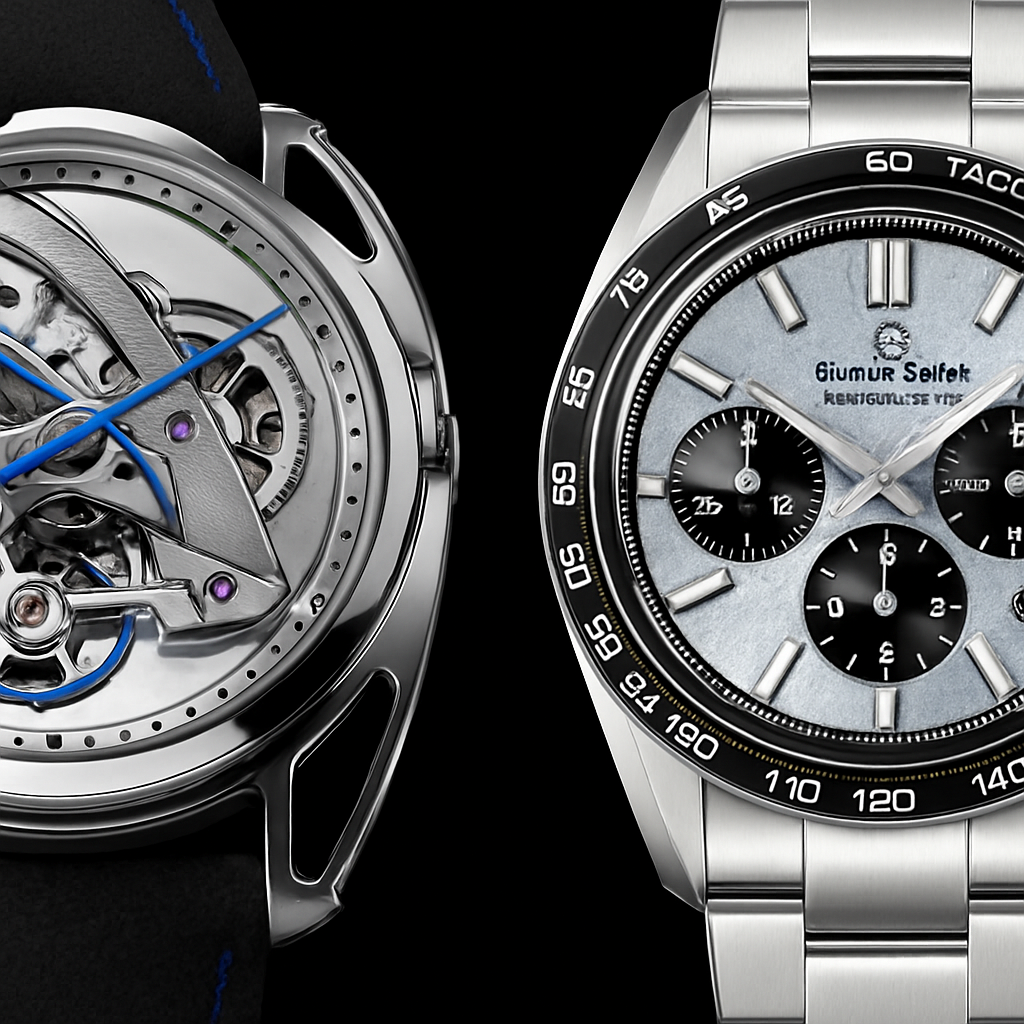 two luxury watch faces