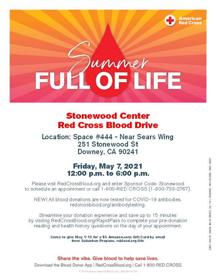 red cross blood drive flyer