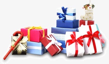 stack of wrapped gifts