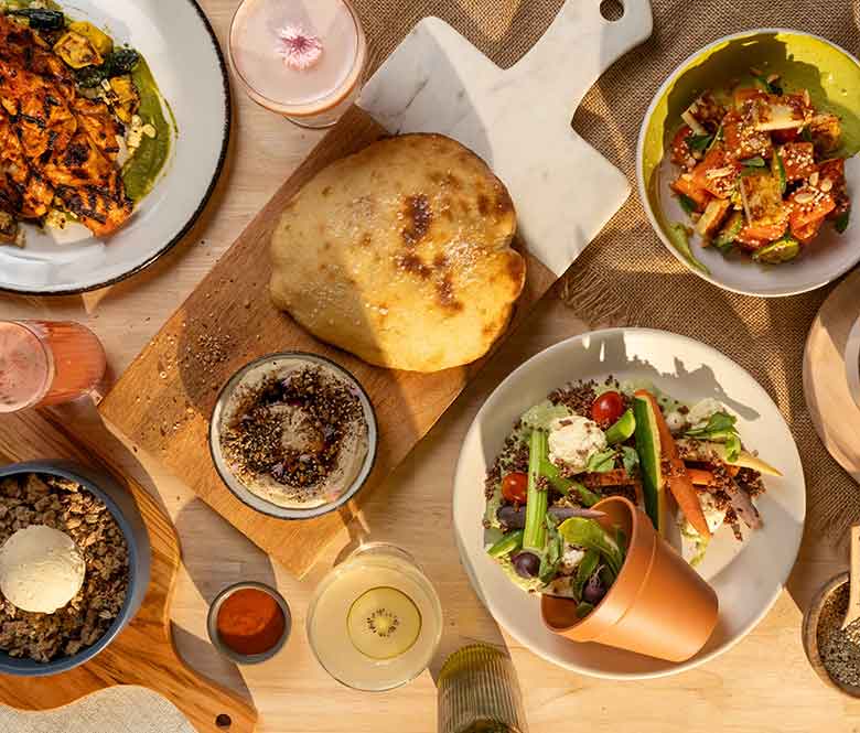Images of different food and drinks