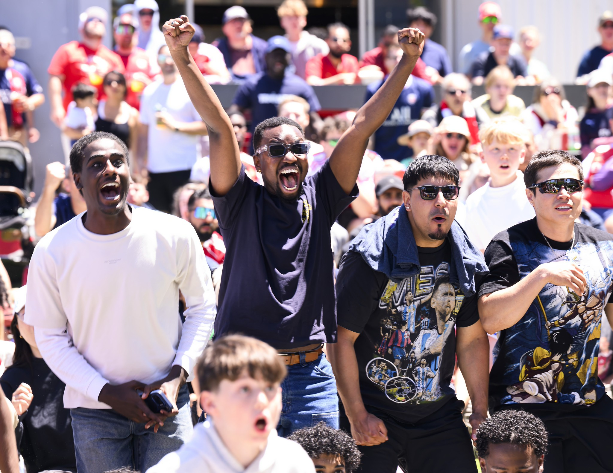 people cheering over sports
