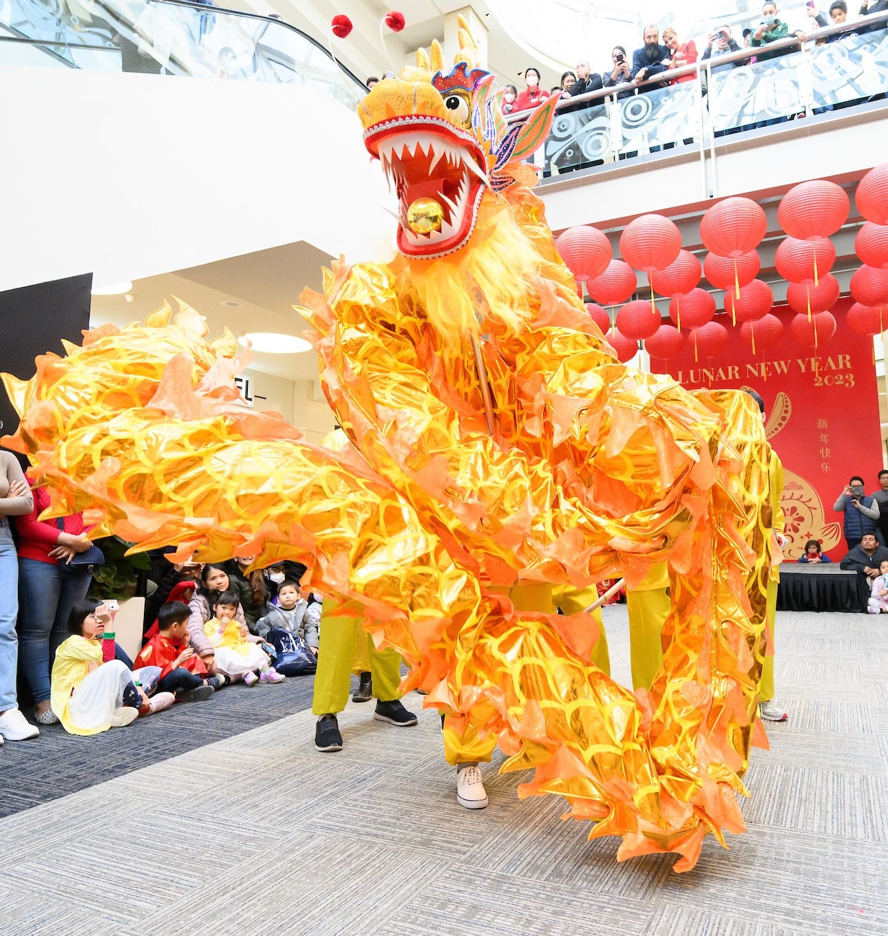 Chinese New Year decoration that sat in the lobby of an office