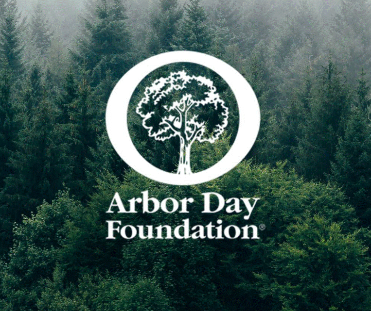 Arbor Day Foundation logo promoting Pottery Barn's Plant a Tree initiative