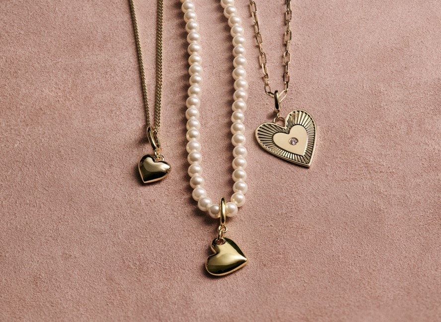 Heart necklaces from Gorjana 