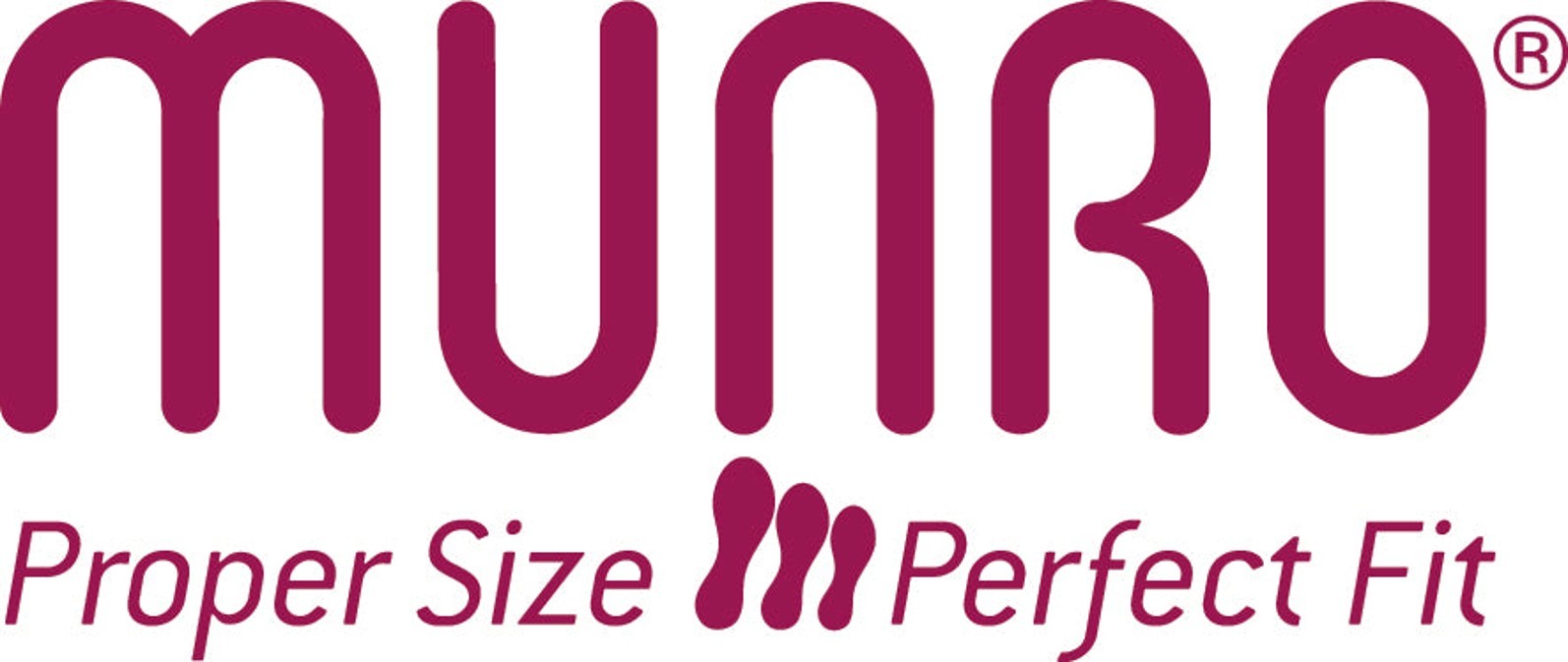 The Munro logo with mention of Proper Size. Proper Fit