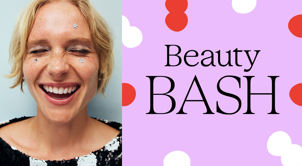 a woman with sparkly makeup- Nordstrom Beauty Bash
