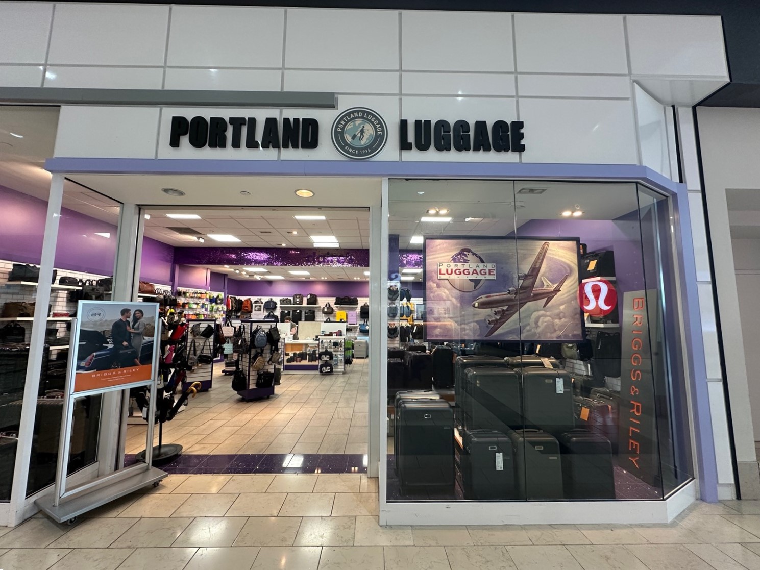 a storefront picture of Portland Luggage