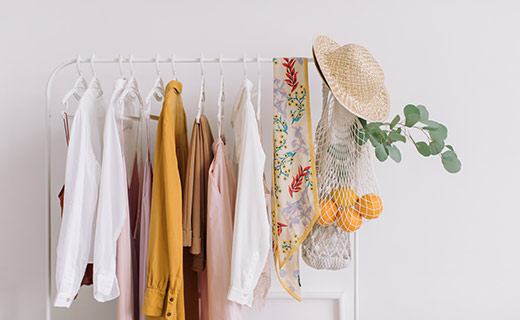 women's clothing on a clothing rack