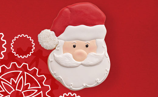 Graphic of a Santa cut-out cookie