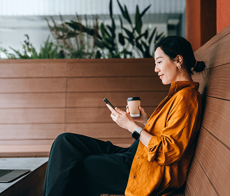 woman sitting on bench